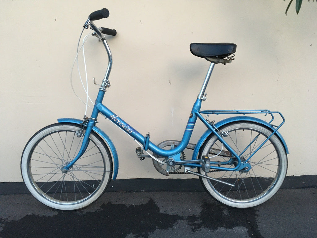Vintage Hercules Compact folding bike Stowaway Shopper fold up Raleigh Retro LDN
