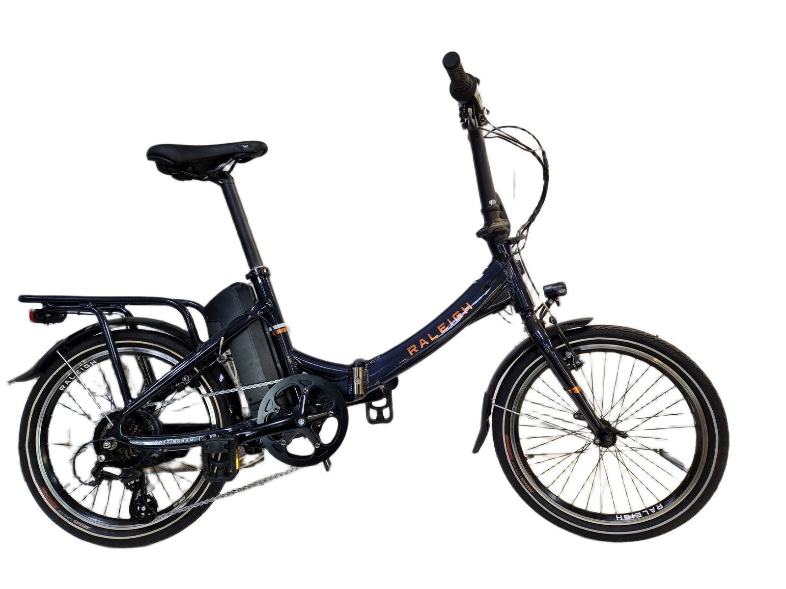 Raleigh Stow--E--Way Folding 7-Speed 20" Wheel Alloy Bike - Blue {Scratched}