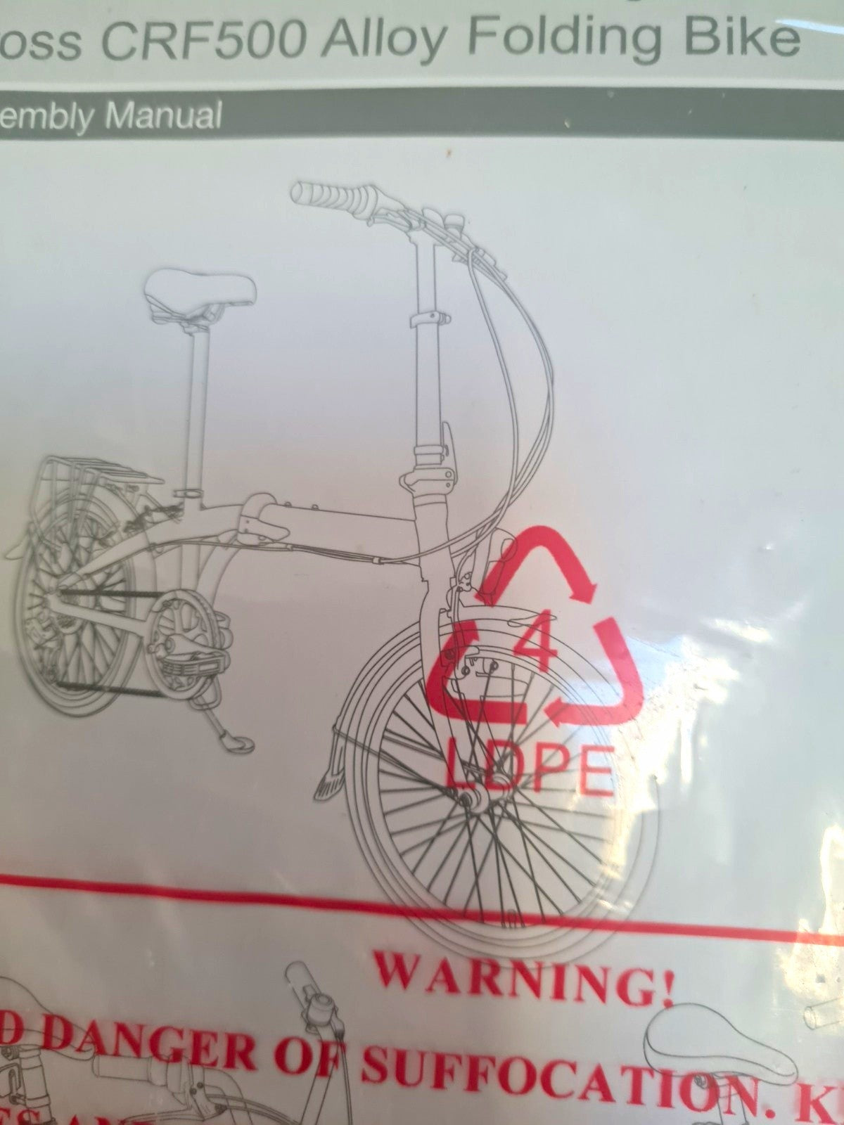Cross CRF300 20in Folding Bike, Derailleur Gears, Mudguards, White