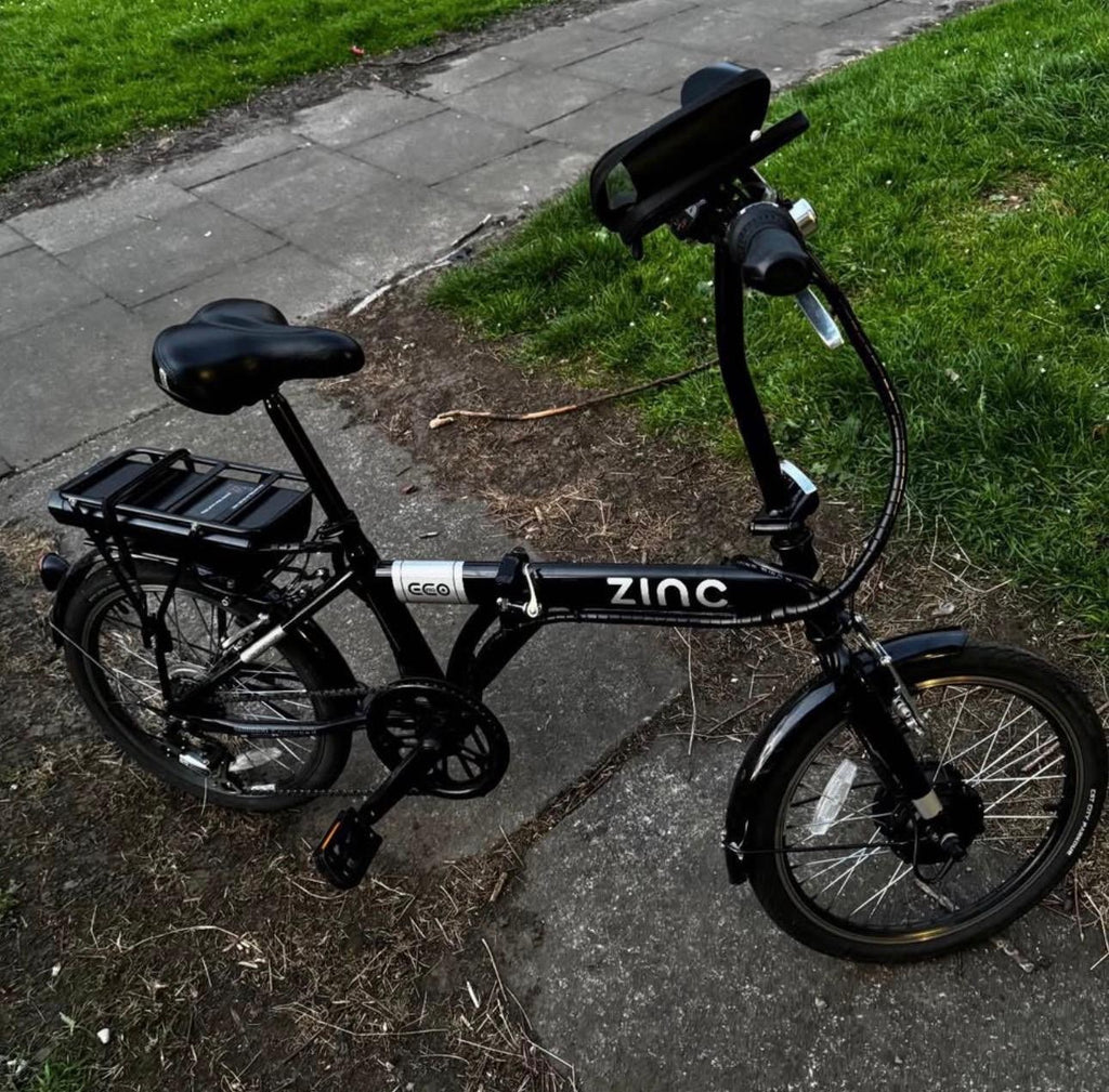 Zinc 20 Inch Wheel Size Eco Unisex 36V Folding  Bike, Black comes with charger