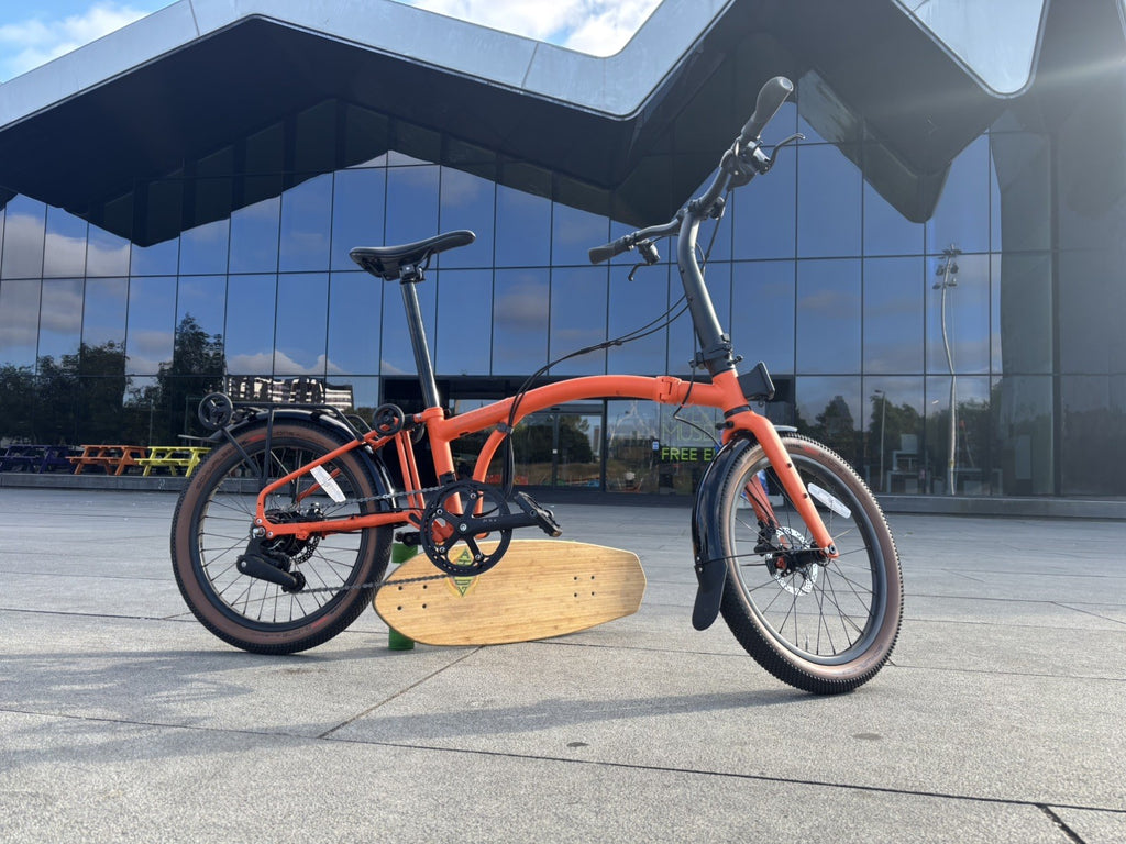 Brompton G Line 8-Speed Orange w/ mudguards and rack