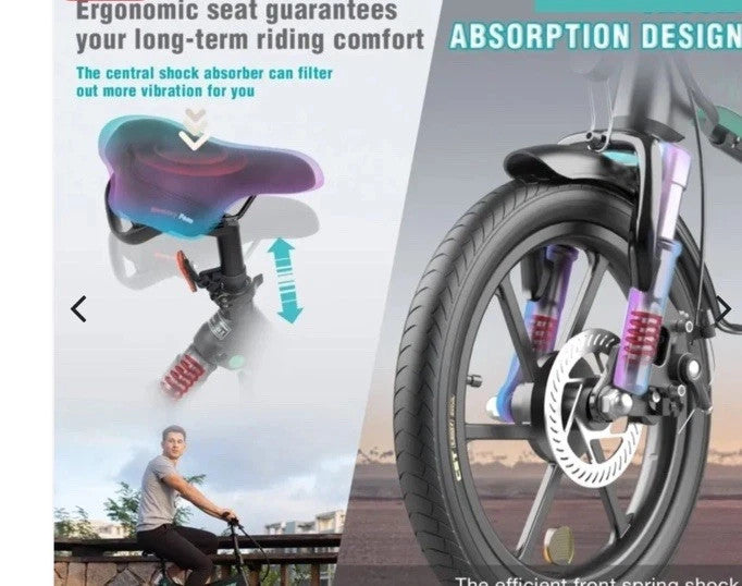 HITWAY BK2 Folding Bike 250W Motor 36V City Bike 35-70km