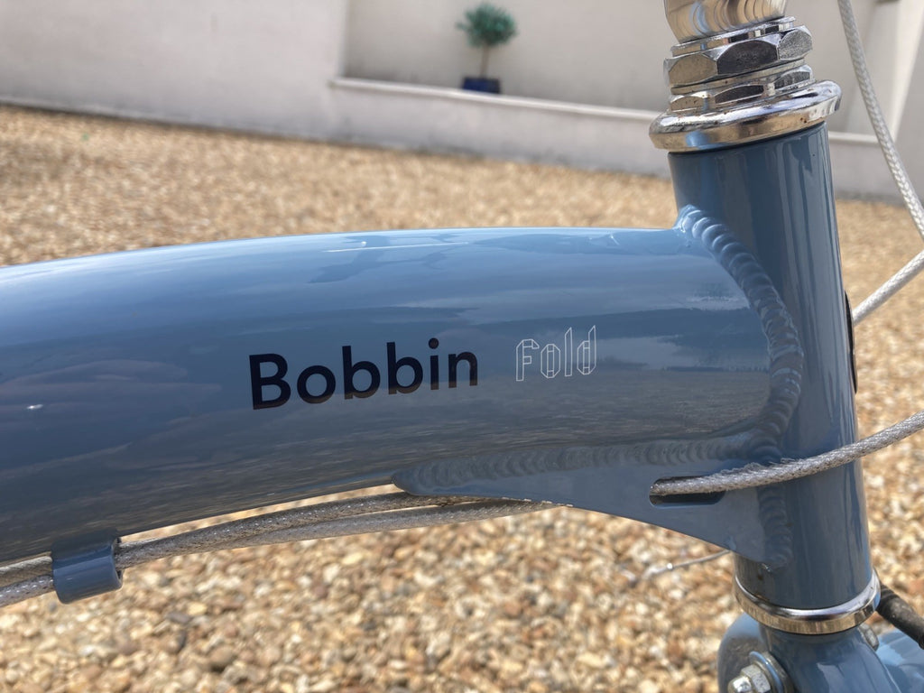 Bobbin Fold 20in Folding Bike Blue/Brown/Silver, Mudguards, Kickstand, 6 Speed