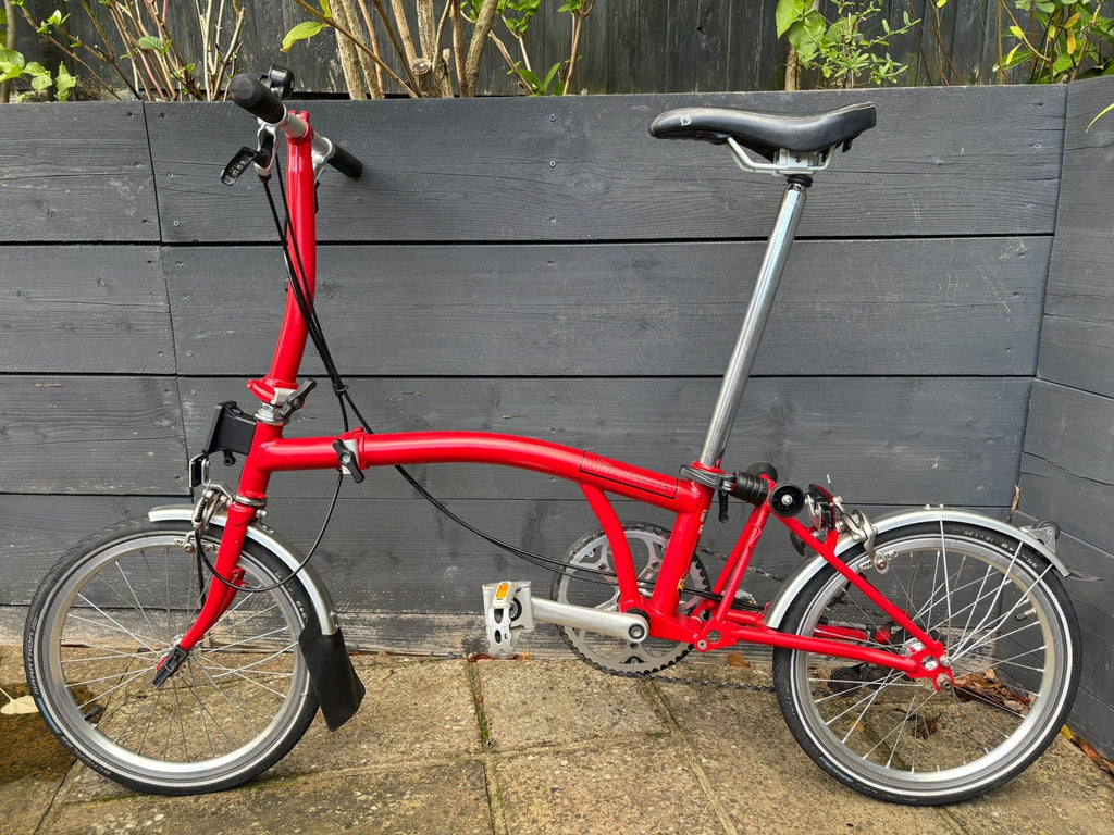 Brompton S2L Folding Bike 2 Speed C Line Urban Low in Red