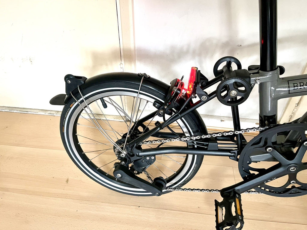 Brompton P Line 2023 4-Speed, Storm Grey, Mid Handlebar
