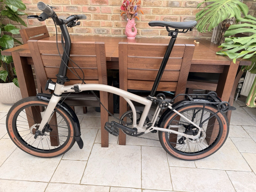 Brompton G Line 8-Speed Roller Frame Traildust White, Size Medium