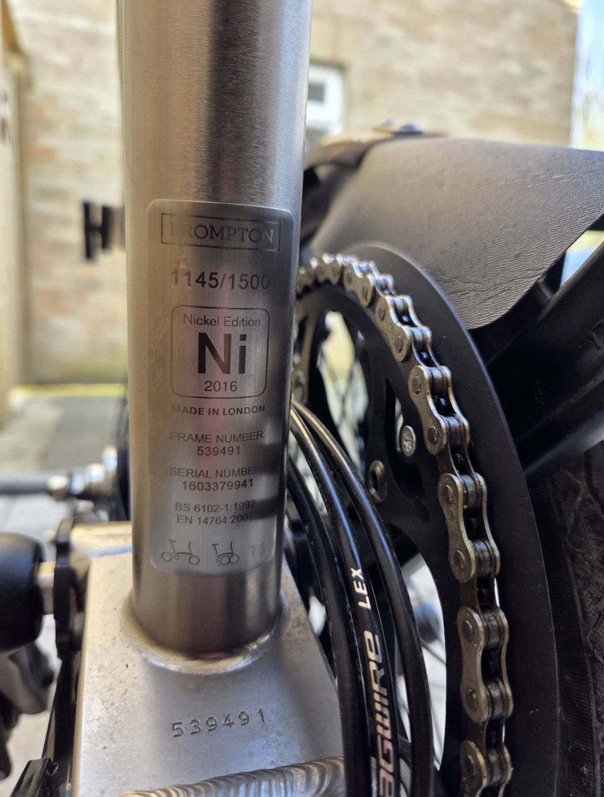 Brompton C Line H6L (6 Speed)  folding bicycle - Nickel Edition