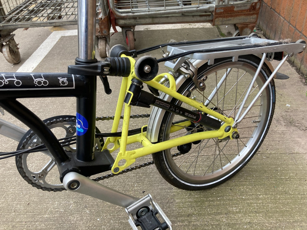 Brompton C Line 6 Speed Folding Bike Low Handlebar S6R - Black/Yellow