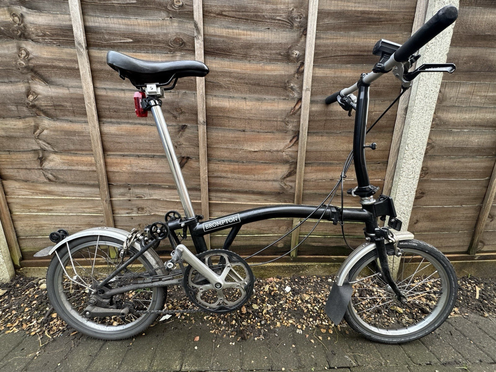 Brompton S2L Folding Bike Black Edition With Brooks Saddle And Clipless Pedals