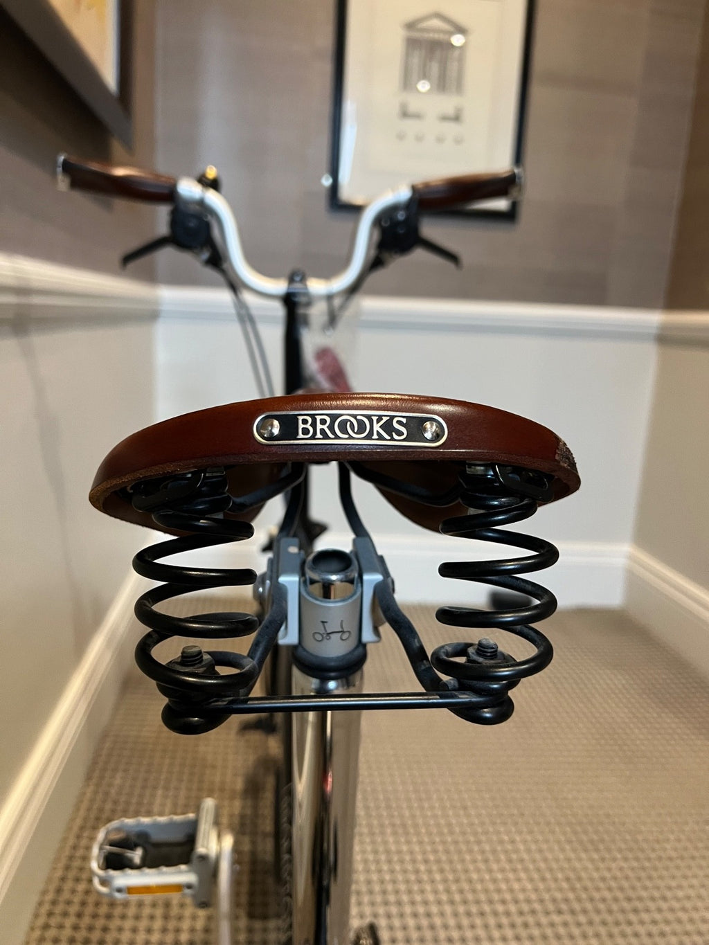 Black Brompton Folding Bike - 2019 M-Type, 6-Speed - Excellent Condition