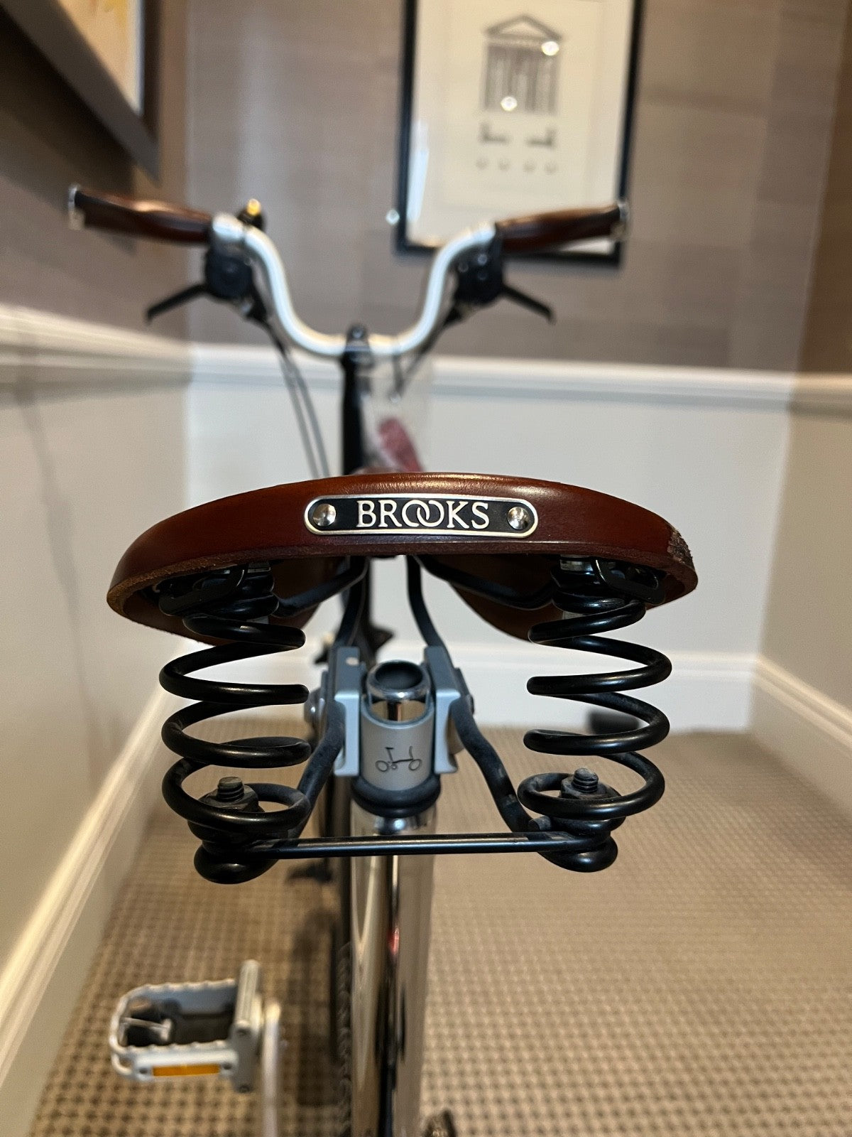 Black Brompton Folding Bike - 2019 M-Type, 6-Speed - Excellent Condition