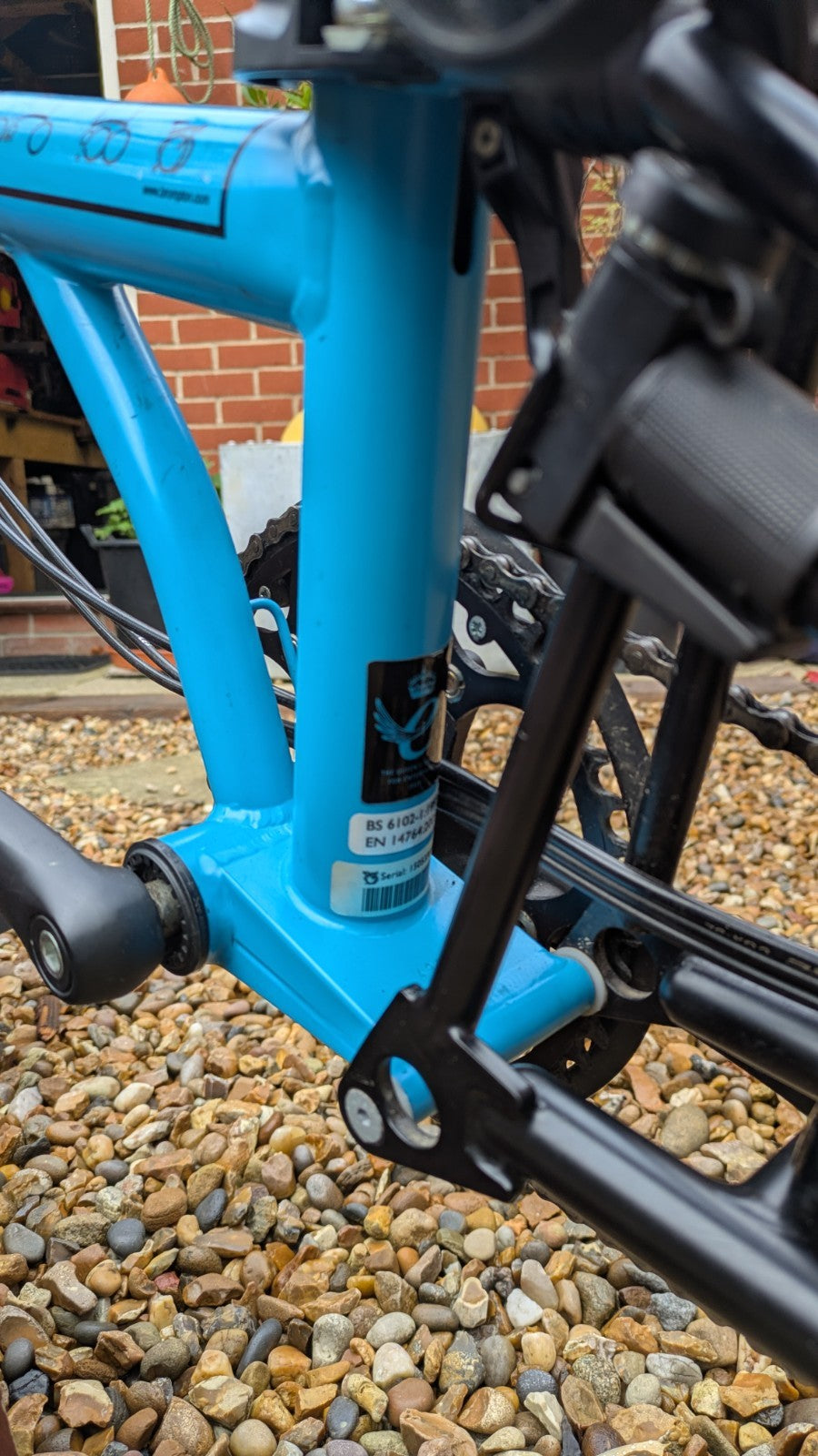 Brompton C Line Black Edition - 6 speed  folding Bike - Sky Blue - VGC!