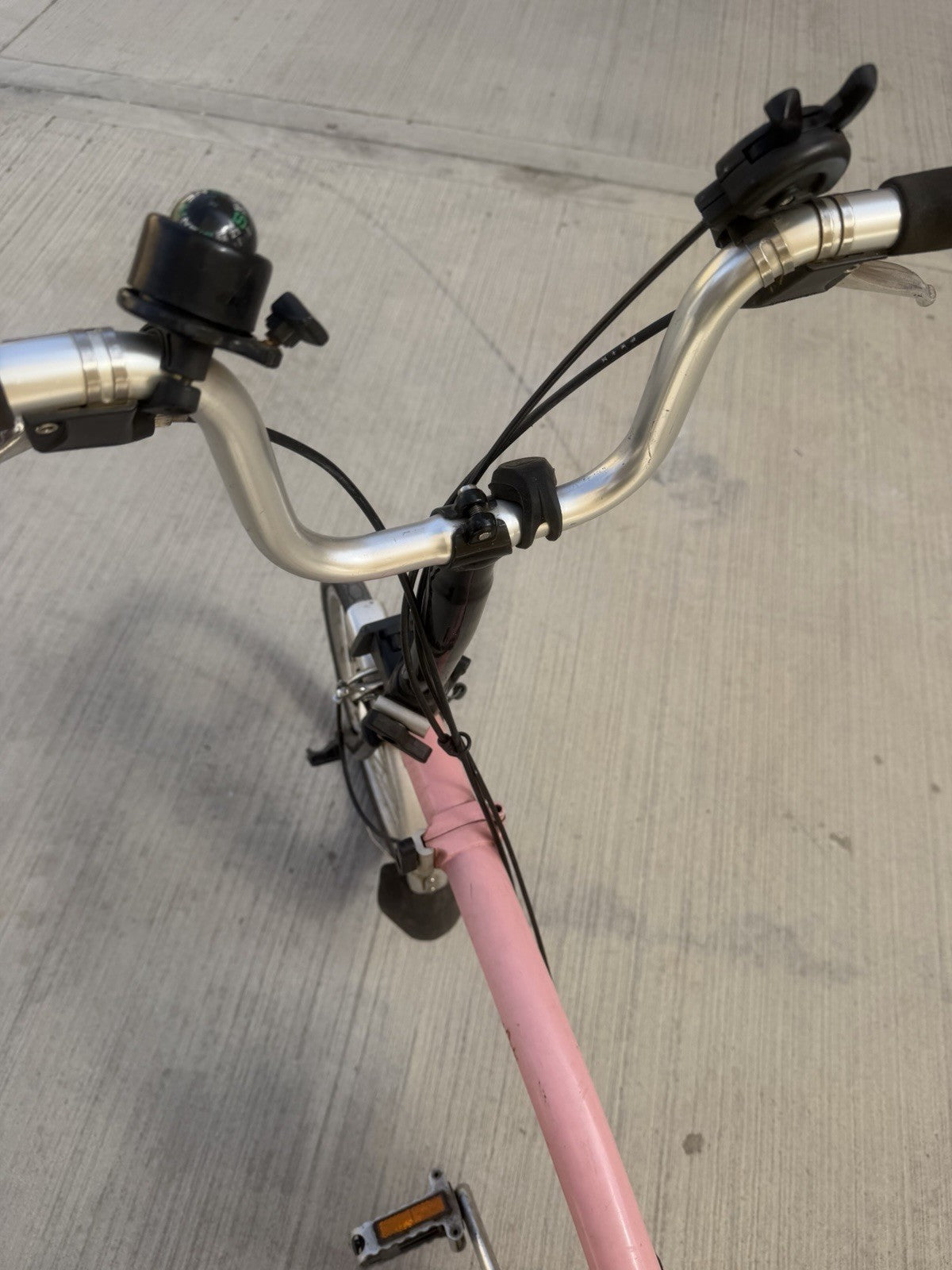 Brompton 16in Folding Bike Pink BMX Bars Mudguards Bell Rear Reflector