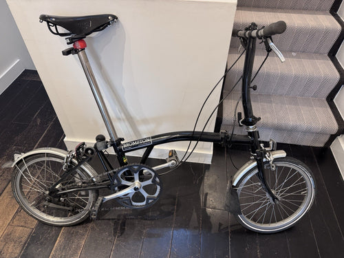Brompton  Folding Bike,  two speed.  Flat bar