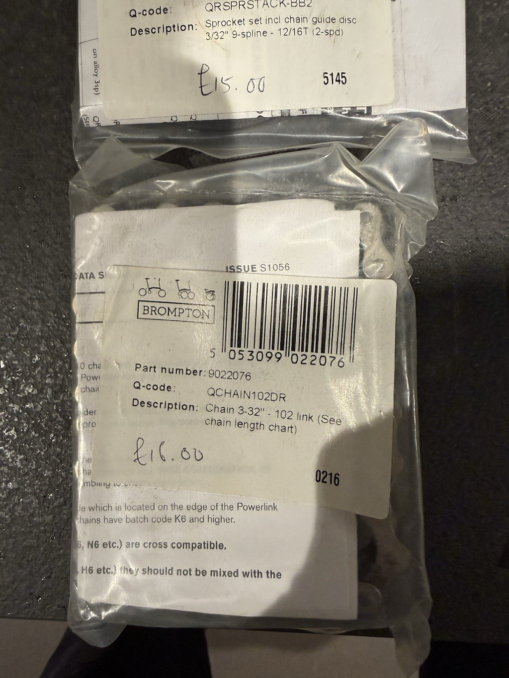 Brompton SL2 Bike Spare Parts