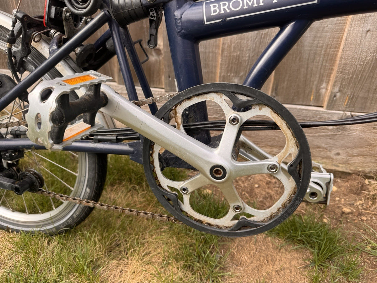 Brompton 16in Folding Bike Blue 3-Speed Hub Gears Mudguards Reflectors