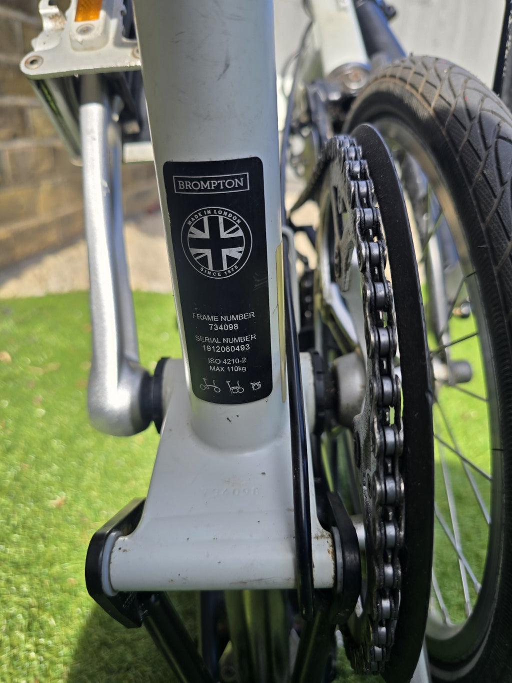 Brompton Folding Bike, Single Speed, S-Type flat  handlebars