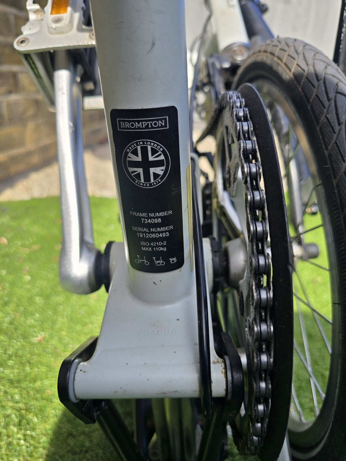 Brompton Folding Bike, Single Speed, S-Type flat  handlebars
