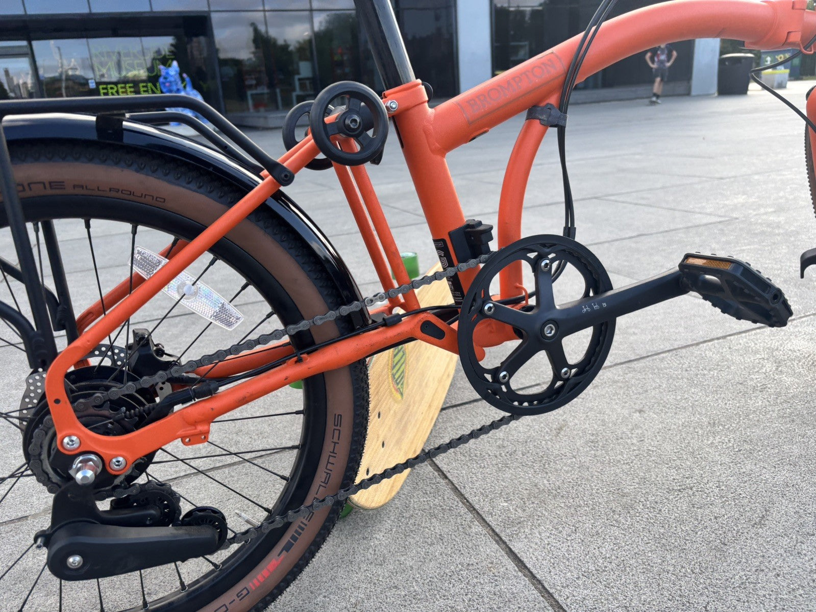 Brompton G Line 8-Speed Orange w/ mudguards and rack