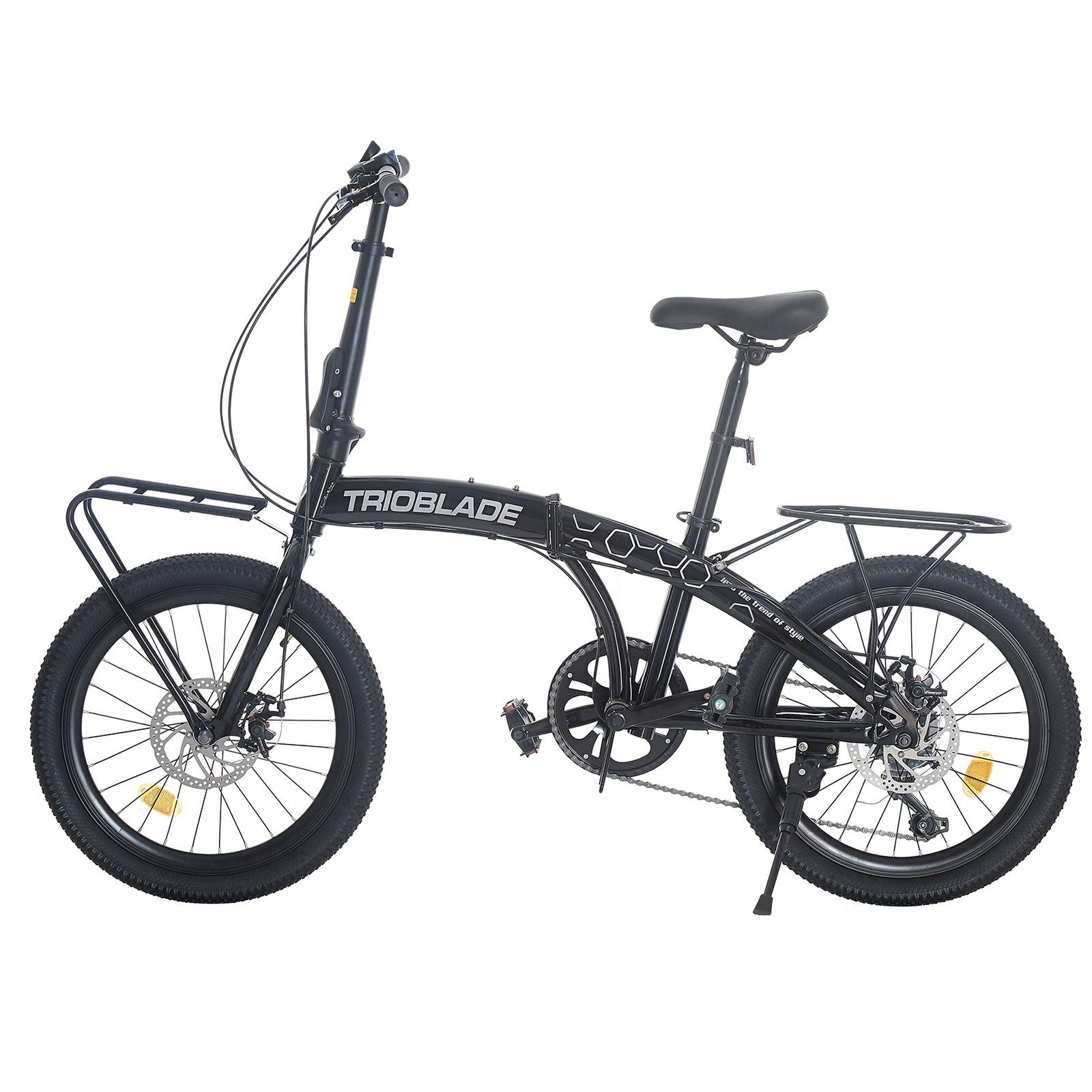 Folding Bicycle 20 Inch Bikes for Adults 7-Speed Variable Foldable City Bicycle