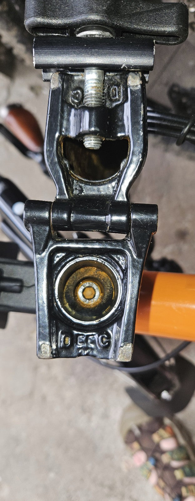 Brompton C Line H6L (6 Speed)  folding bicycle - rare Orange "Black Edition" mod