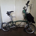 Brompton Folding Bike 3-Speed Swytch Kit Fitted with Carrier,Front and Tool Bag