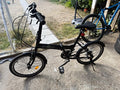 ECOSMO 20in Folding Bike Black, Mudguards Kickstand Reflectors, Derailleur