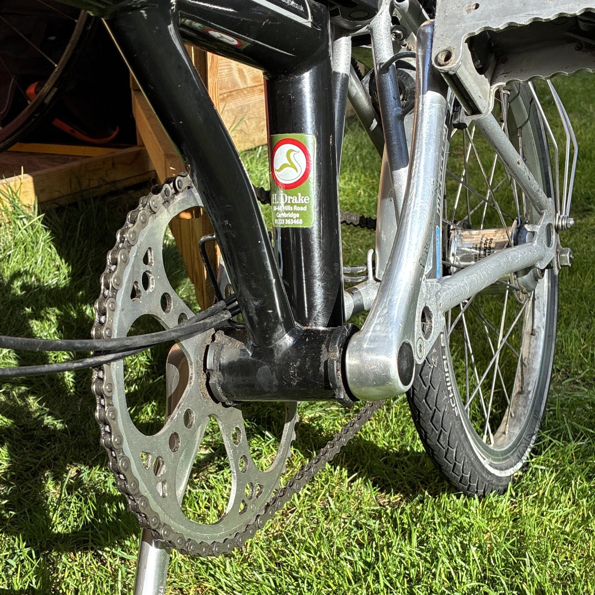 Brompton Folding Bike Black/Silver 16in Wheels Mudguards Reflectors