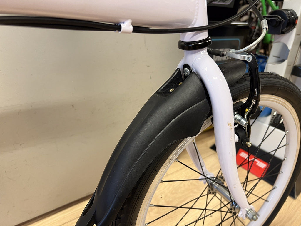 Used Compact Folder 20" Wheel White Small Folding Commute Bike