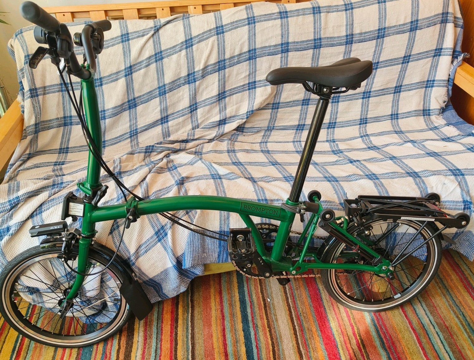 Brompton C Line Explorer 2023 6 Speed Folding Bike mid with accessories