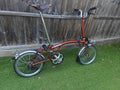 Brompton M6L 2019 Flame Lacquer Folding Bike – 6 Speed, Dynamo Lights. London