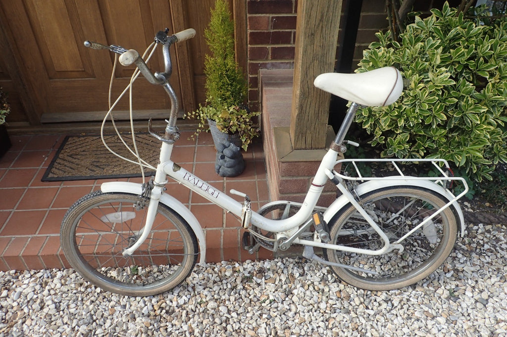Raleigh Compact Vintage Folding Bike Bicycle Retro Cream White