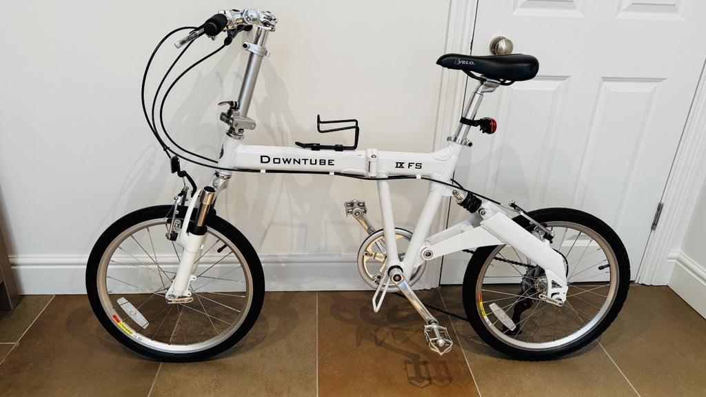 Downtube 9FS Full Suspension Folding Bike - White 20" Excellent Used Condition