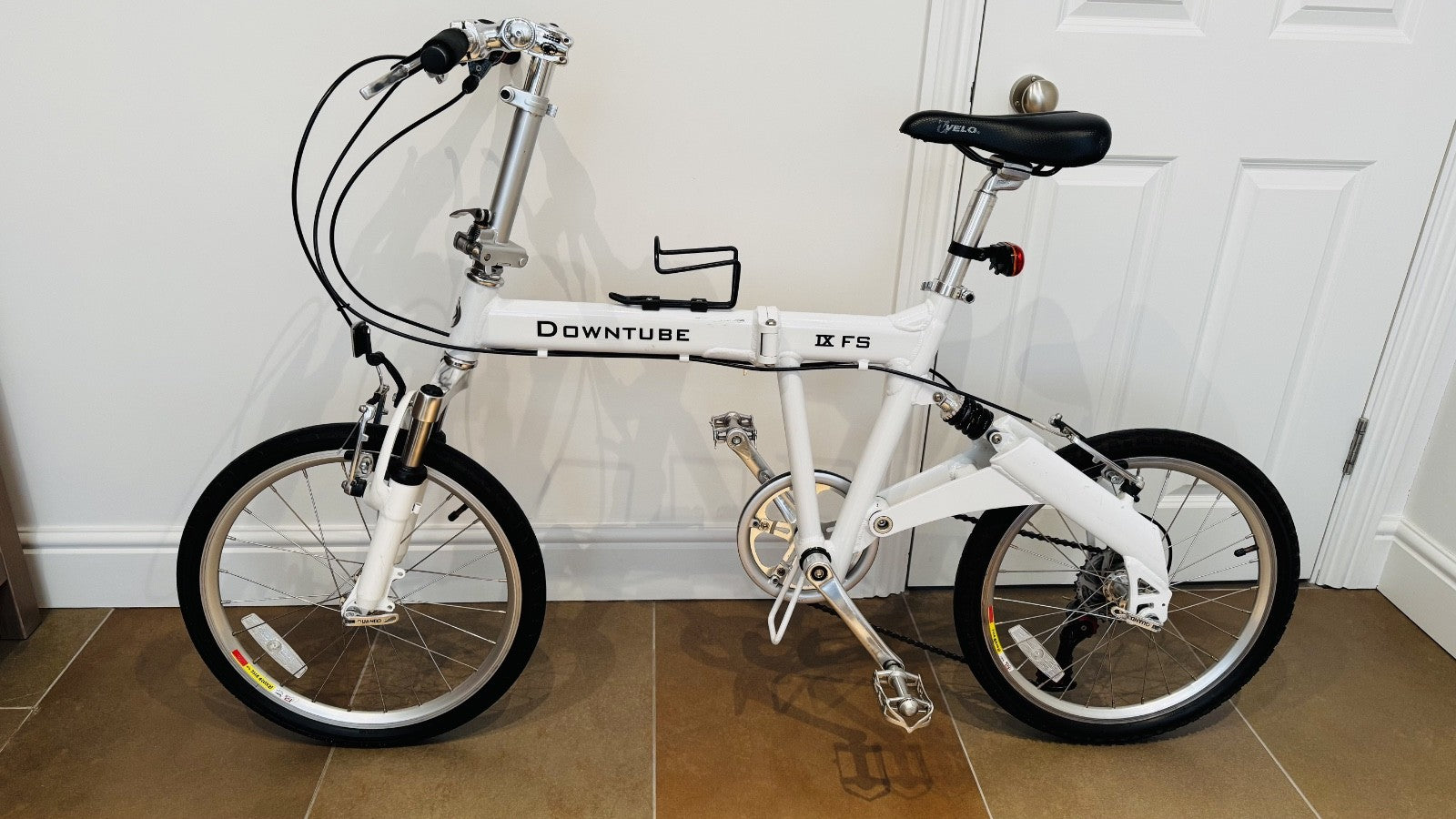 Downtube 9FS Full Suspension Folding Bike - White 20" Excellent Used Condition