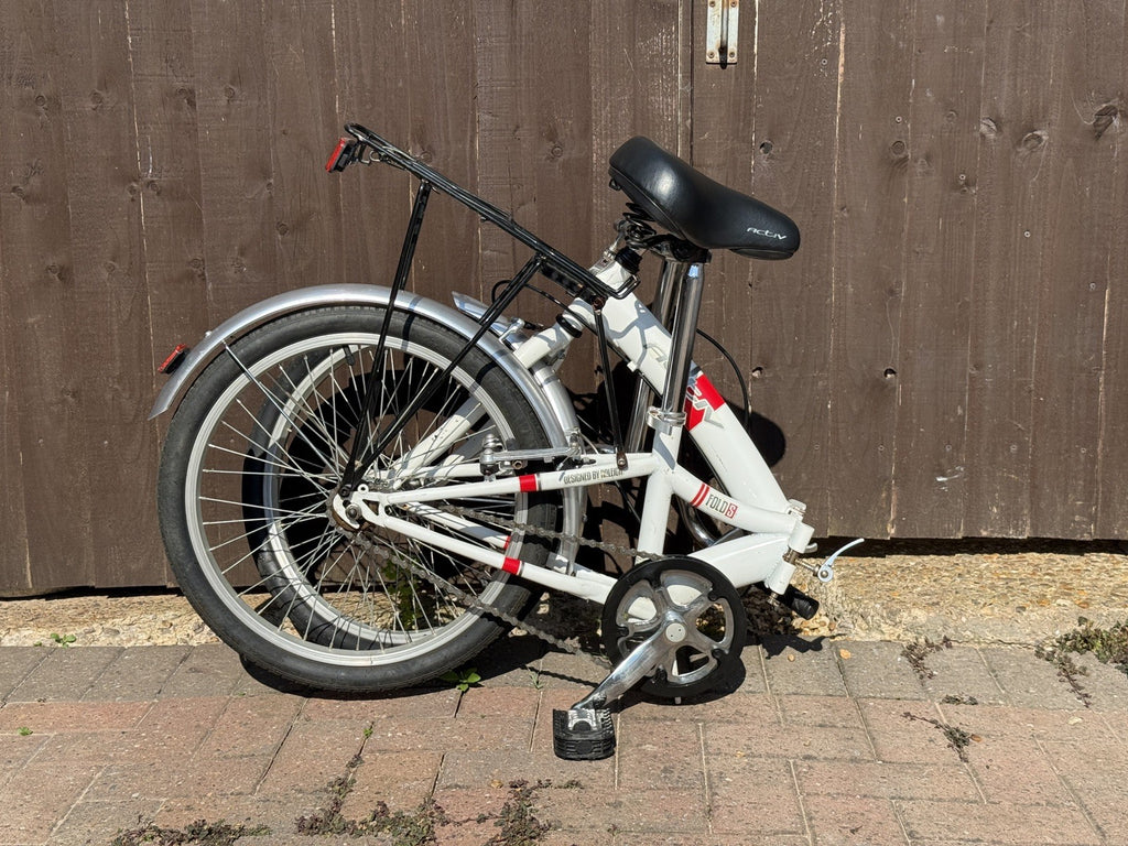Activ Fold S folding single speed bike bicycle with additional rack White