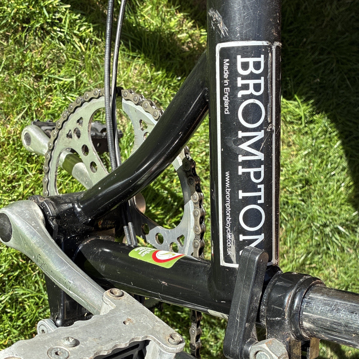 Brompton Folding Bike Black/Silver 16in Wheels Mudguards Reflectors