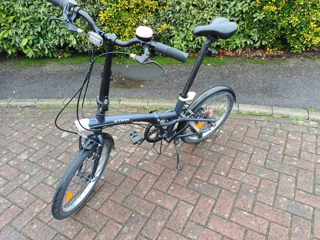 BTWIN Tilt 500 Folding Bike Dark Blue Aluminium