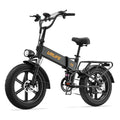 URLIFE T5 Folding Bike 20in Black Steel w/ LED Lights Rack Mudguards