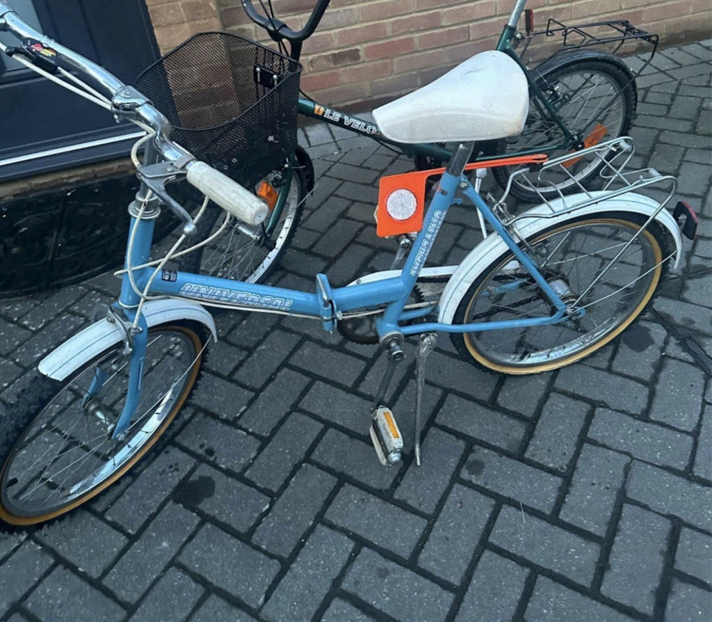 Vintage Blue Ladies Foldable Universal Bike