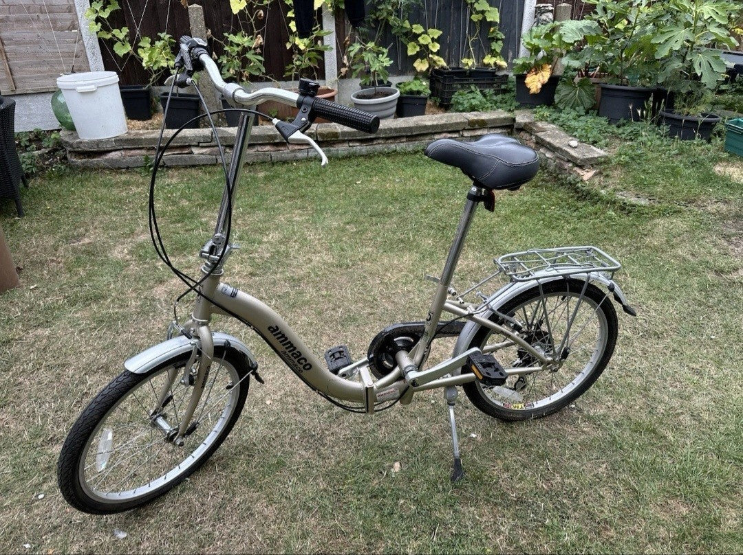 Ammaco Unisex City Folding Bike 20 Inch 6 Speed Bicycle Beautiful Color