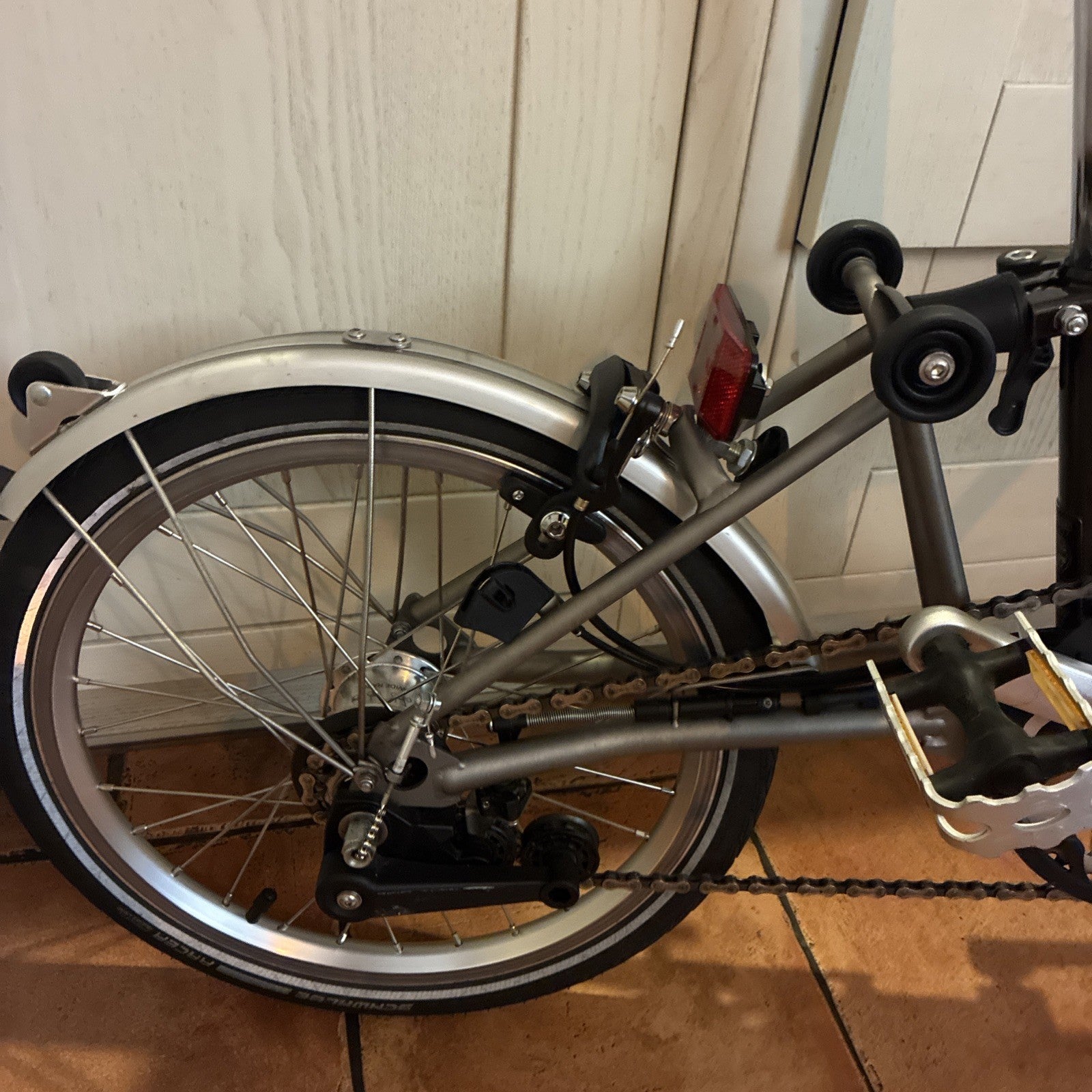 Brompton Raw Lacquer Superlight Folding Bike M6L X. Titanium Forks and Rear.