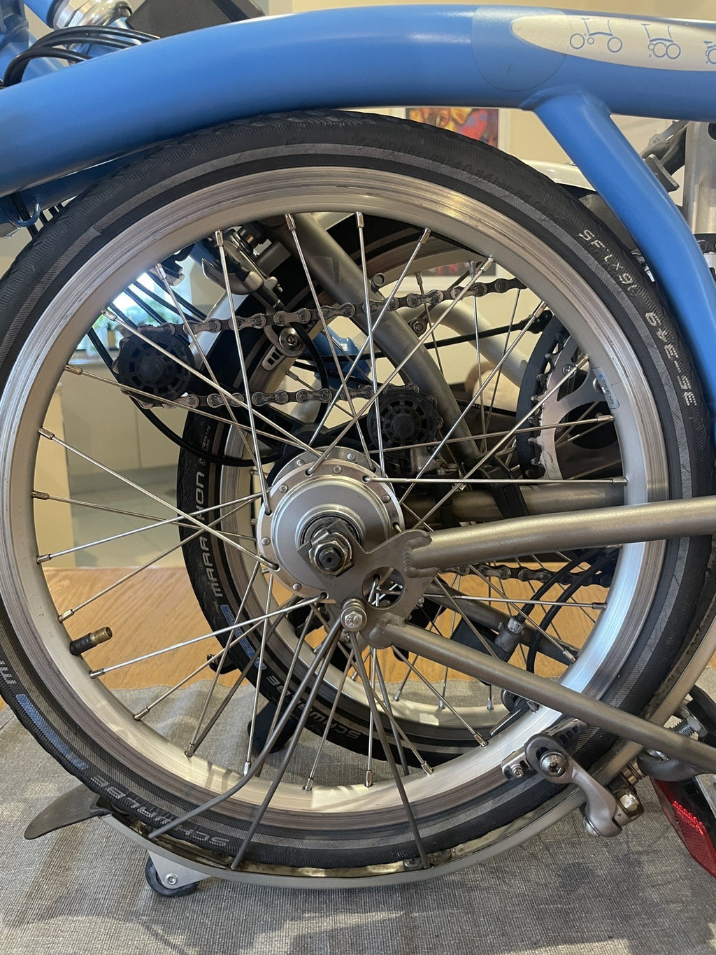 Brompton M6L-X Superlight Titanium 6 Speed - Tempest Blue - Excellent Condition