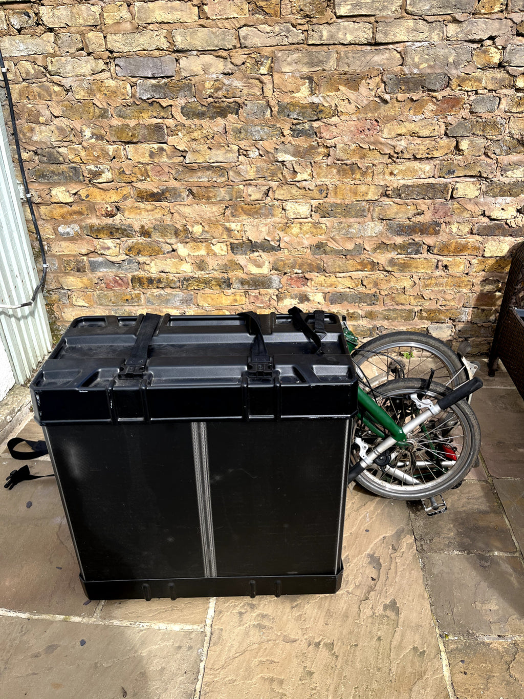 Racing Green Brompton S3 with flight case - 3 gear folding bike