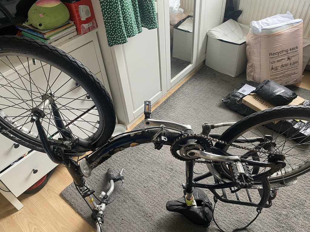 Peugeot Folding Bike 20in Wheels Black Rear Rack Mudguards Bell 1 Speed