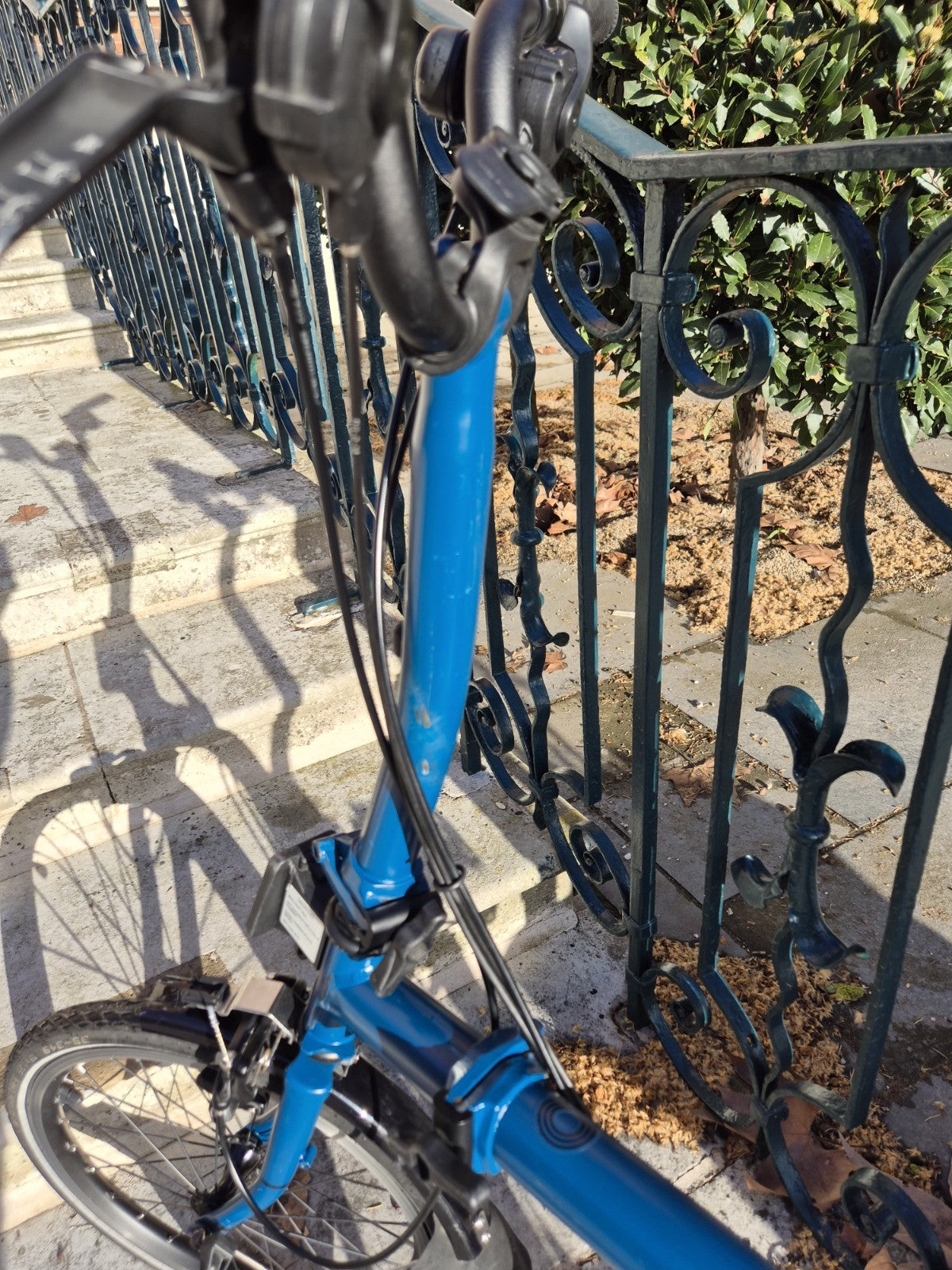 Brompton C Line 6 Speed 2024 Mid Handlebar Folding Bike - Ocean Blue