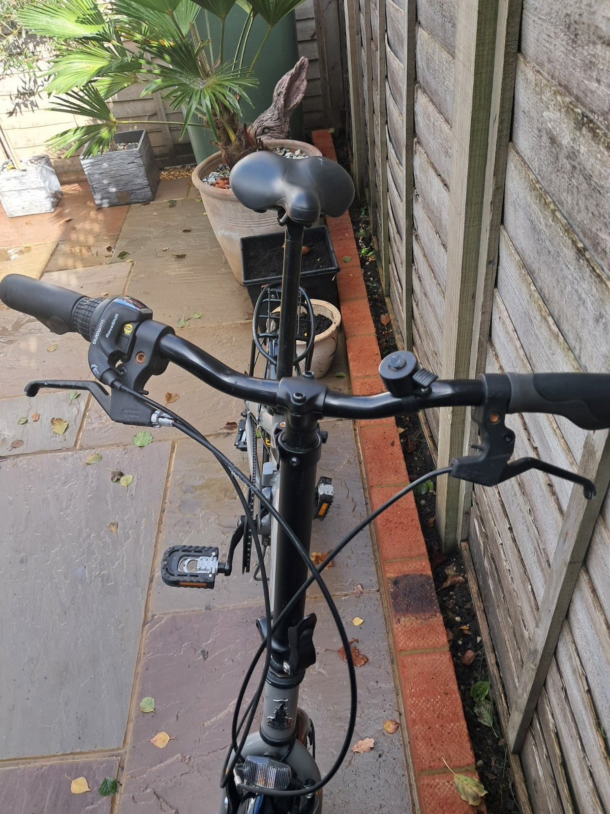 Raleigh Uno Two Folding Bike 20in Grey/Black Derailleur Rear Rack Mudguards