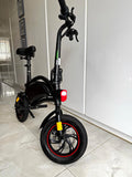 Doc Green Seated folding  bike, Front & Rear Lights, Black/Red Trim