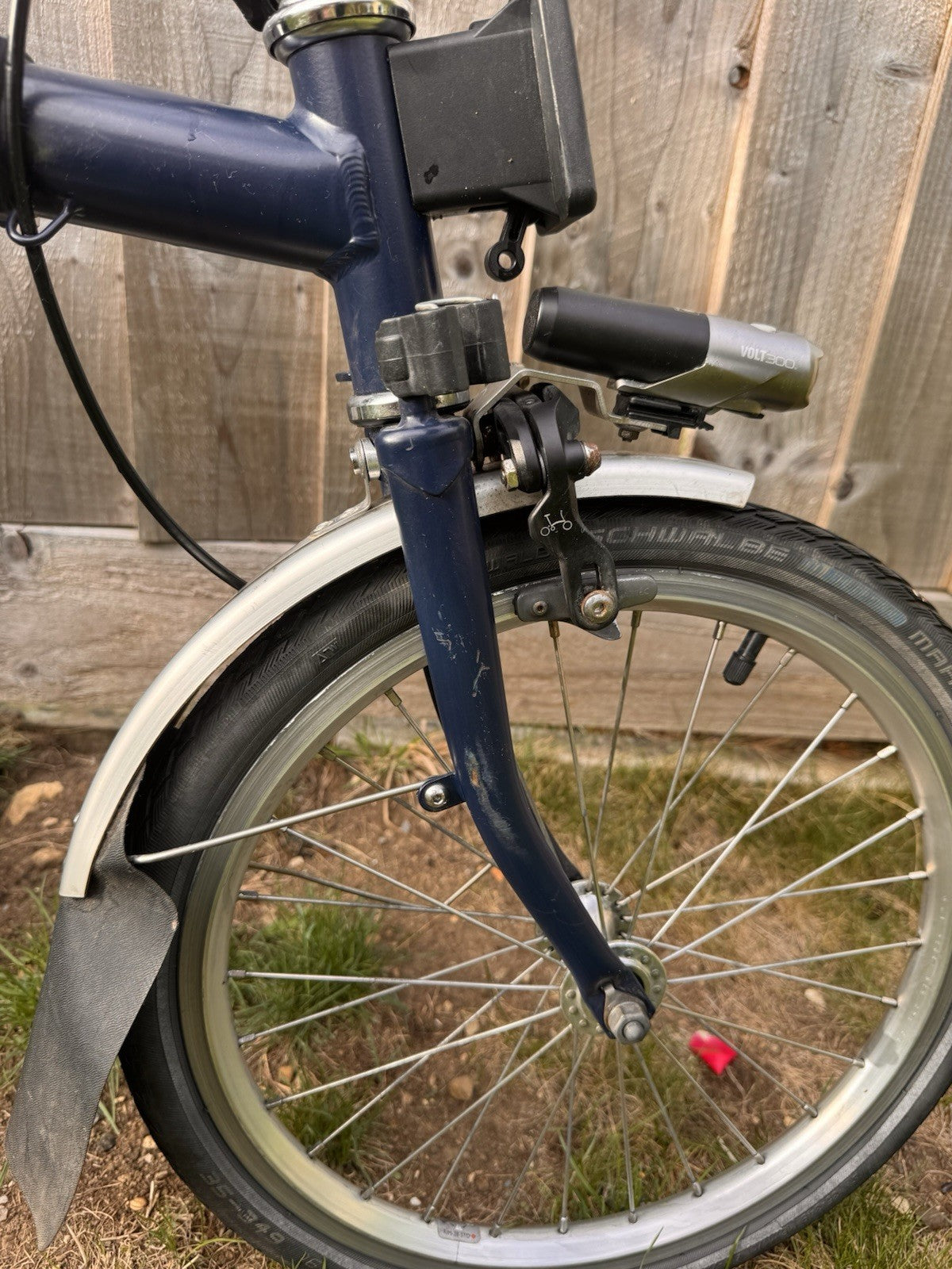 Brompton 16in Folding Bike Blue 3-Speed Hub Gears Mudguards Reflectors