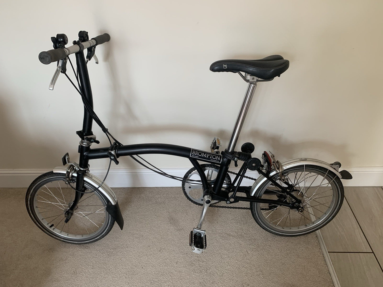 Brompton Folding Bike 3-Speed, Black