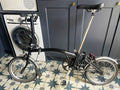 Brompton 16in Folding Bike 3 Speed Black/Silver Flat Bar Mudguards Reflectors